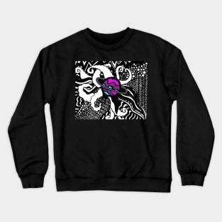 space planet psychedelic illustration Crewneck Sweatshirt